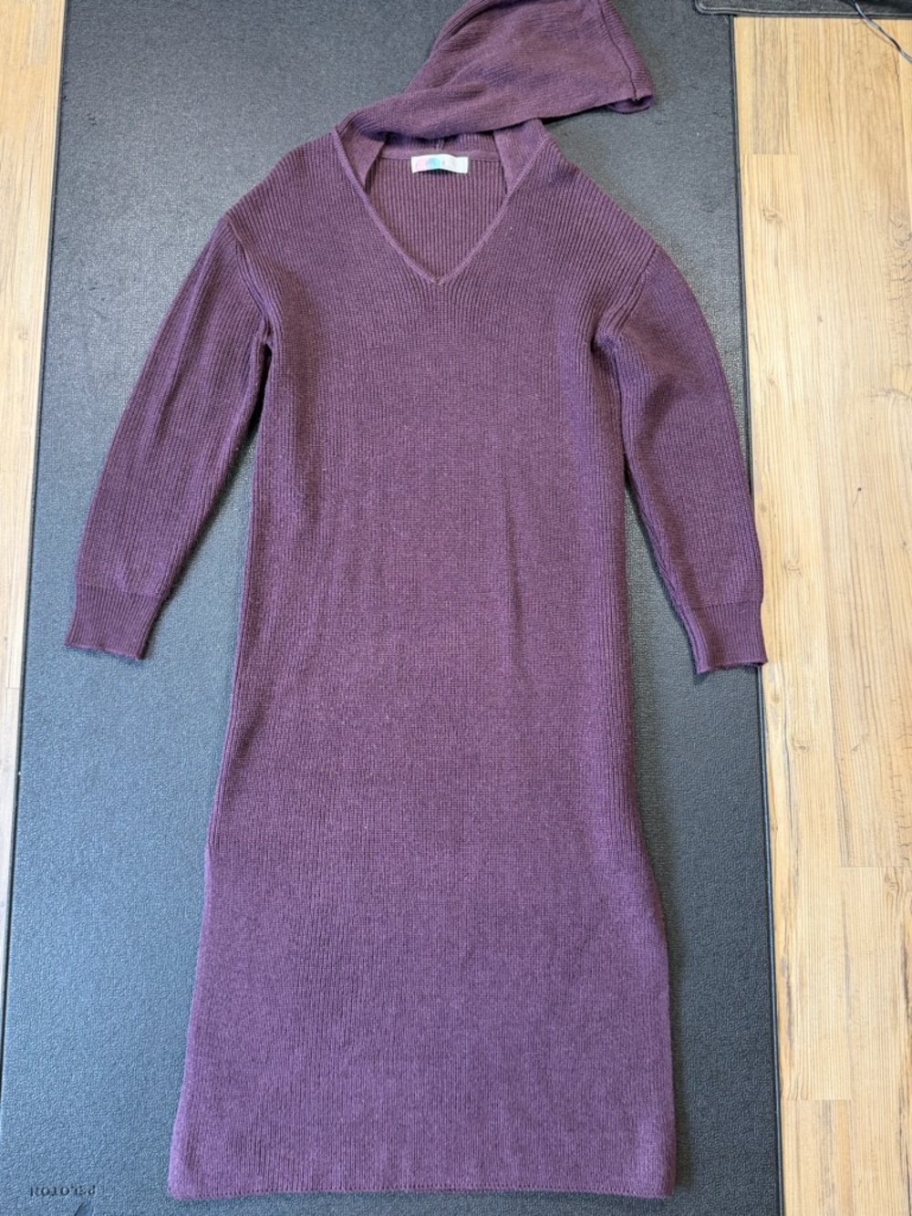 Free People Beach Claudia Midi Sweater Dress M Purple Vacay Boho Resort Coastal